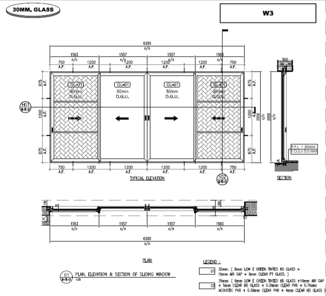 Windows & Doors — plan & elevation drawing
