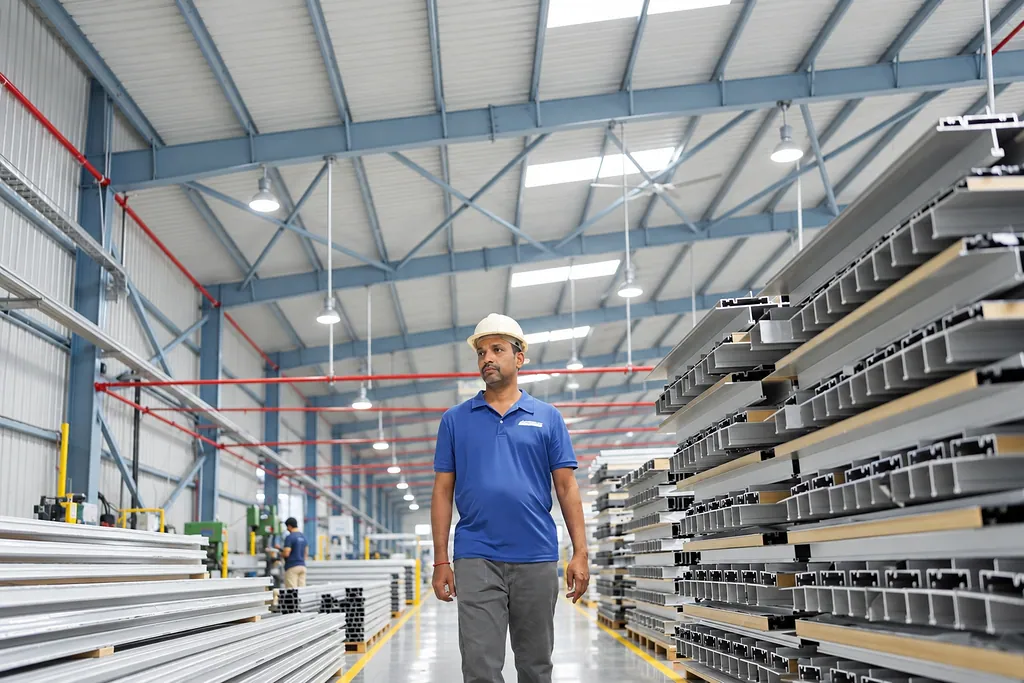 Aluminium profile stores